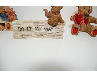 Details about   Boyds Bears desk sign,"Albert..I Miss My Mind" #4144 office bear lost my mind 