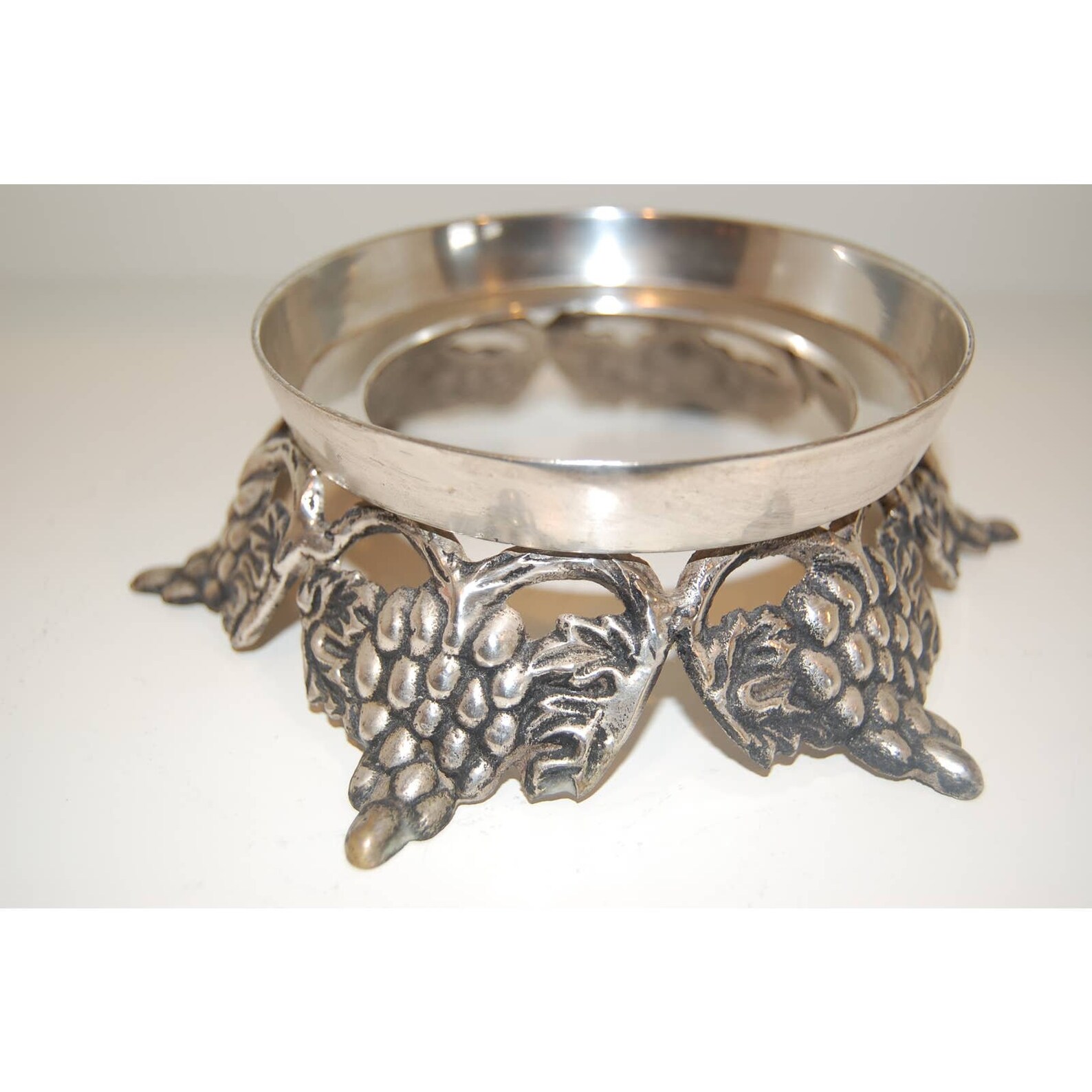 Grape Vine Candle Holder Silver Tone Etsy