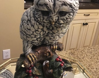 Deco Decadence Vintage Wisdom Authentic 1920s era Art Deco Finding and Bronze Owl on Vintage Gunmetal Filigree Medallion