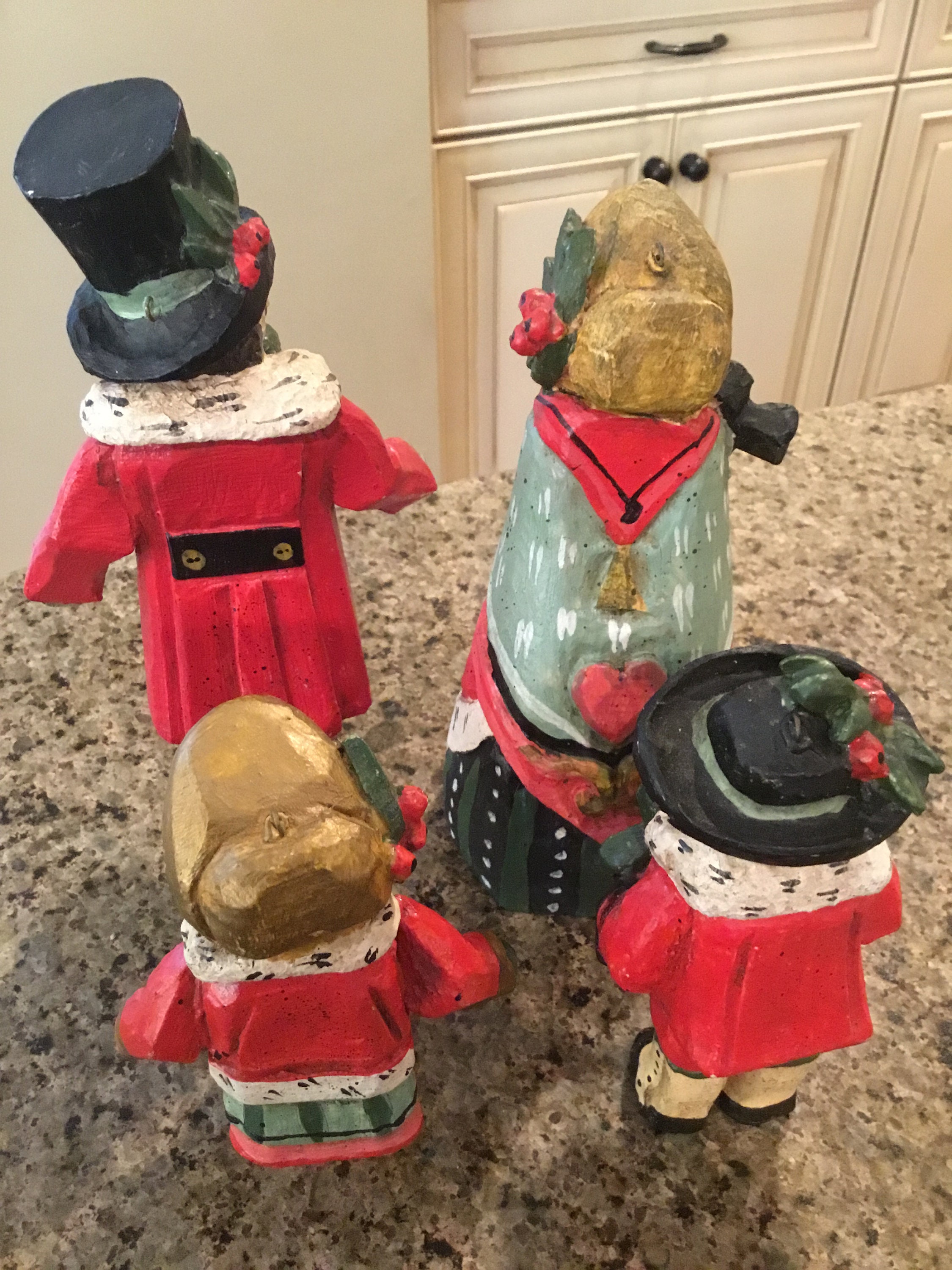 Vintage House of Hatten Wooden Christmas Caroler Family Tree Etsy