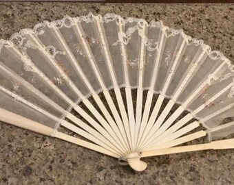 Ivory Fan Antique Ivory Fan - Etsy