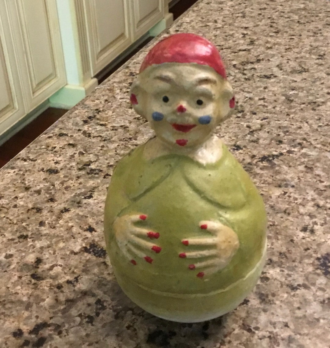 Antique Schoenhut Roly Poly Clown - Paper Mache German Antique - 1910’s ...