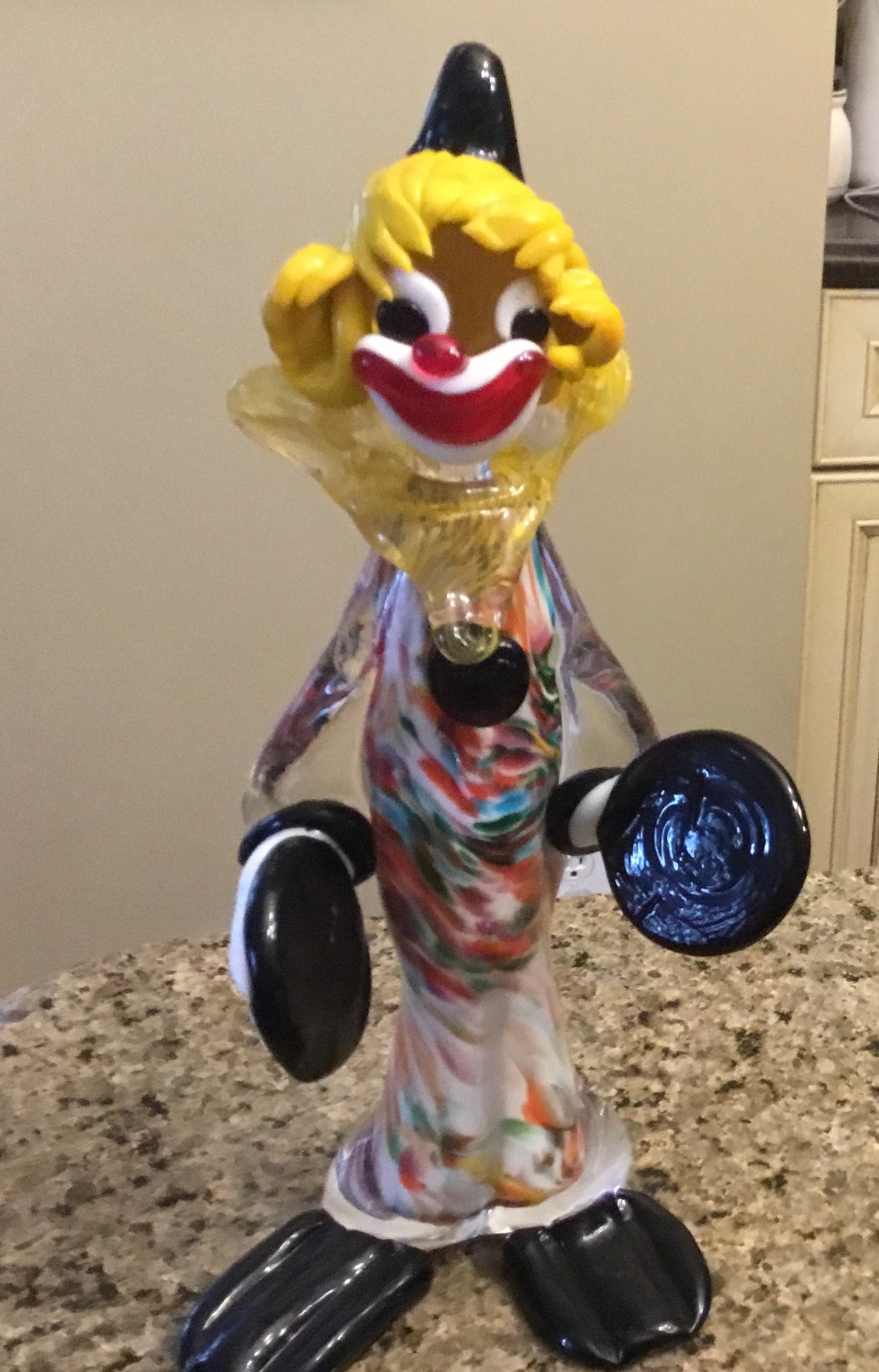 ムラーノガラス ピエロ 人形 ベネチアンガラス MURANO