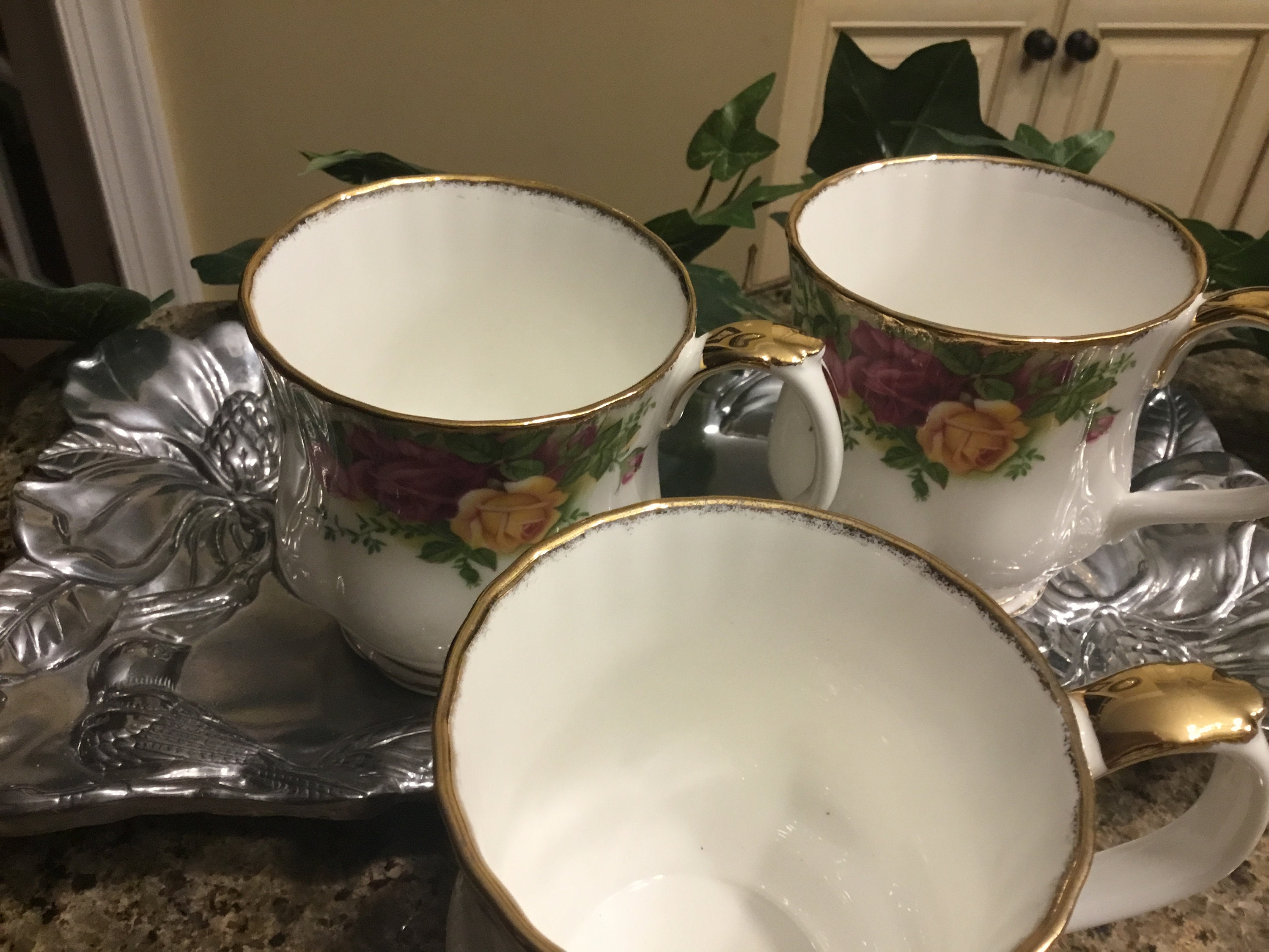 Vintage Royal Albert Old Country Roses Coffee Mugs Hecho Etsy