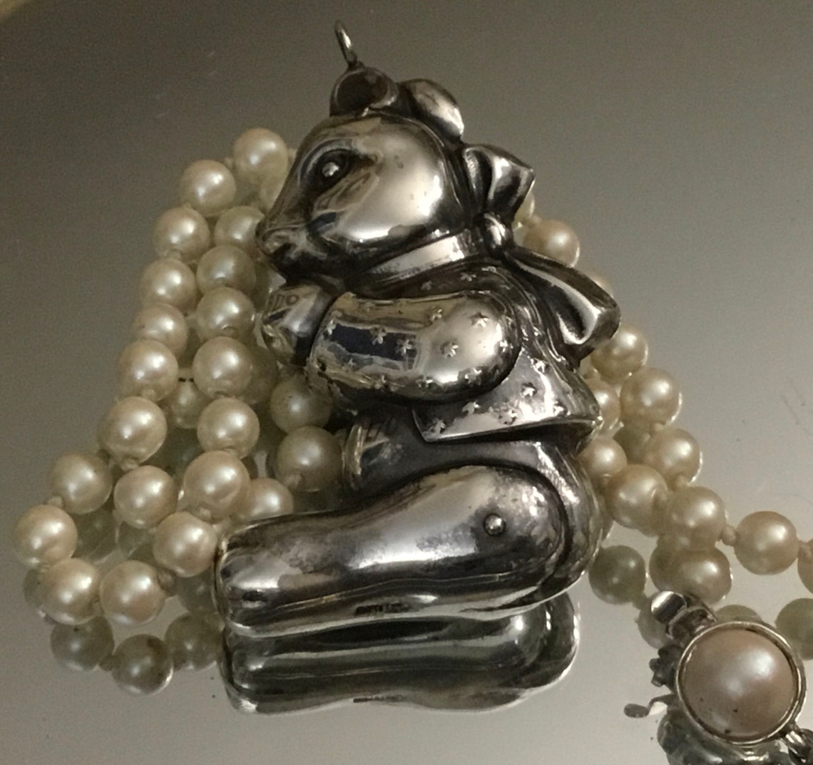 Vintage RM Trush Sterling Silver Teddy Bear Christmas Tree Etsy