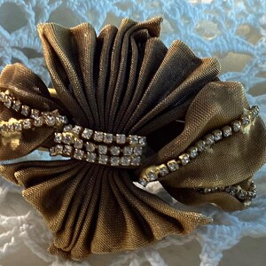 ART DECO Bracelet - Stunning Gold Tone Bracelet with Rhinestones