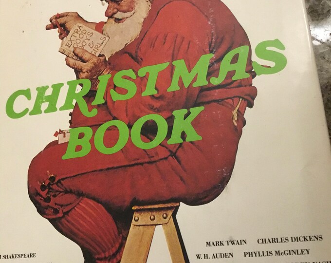 Beautiful Vintage Coffee Table Book Norman Rockwells Christmas Book Carols, Stories, Poems and