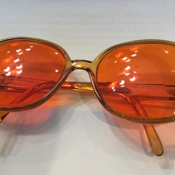 Montures de lunettes Christian Dior vintage - No 2076 Optyl - Couleur ambre - Fabriquées en Allemagne - Années 1980