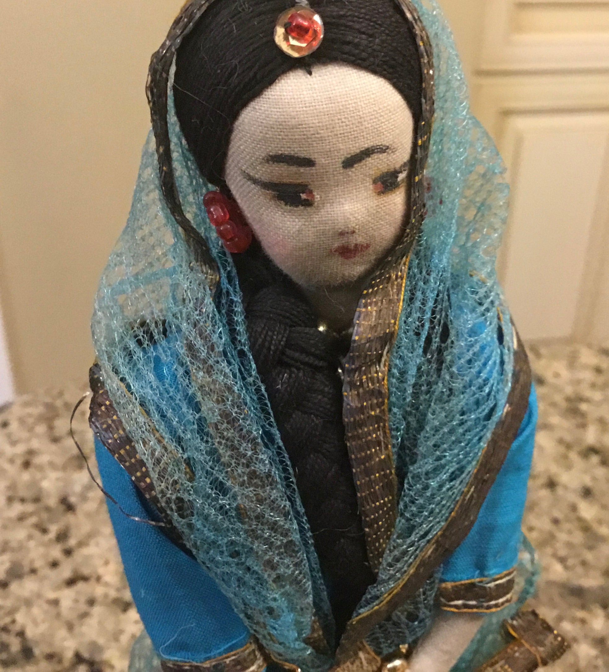Vintage Pure Cotton and Silk Hindu Punjabi Girl Doll in