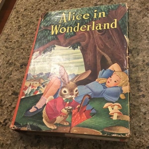 Alice in Wonderland - Vintage Lewis Carroll Book - Illustrated by Linda Card - Whitman Publishing   USA - 1945