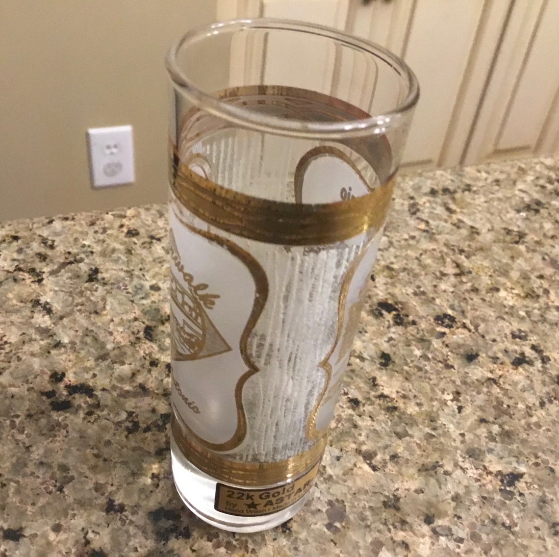 Vintage Collectible Astar 22k Gold Shot Glass San Antonio Etsy