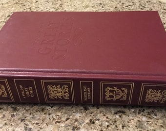 A World of Great Stories - Hayden and Cournos - Hardcover Leather Bound 1978 Edition