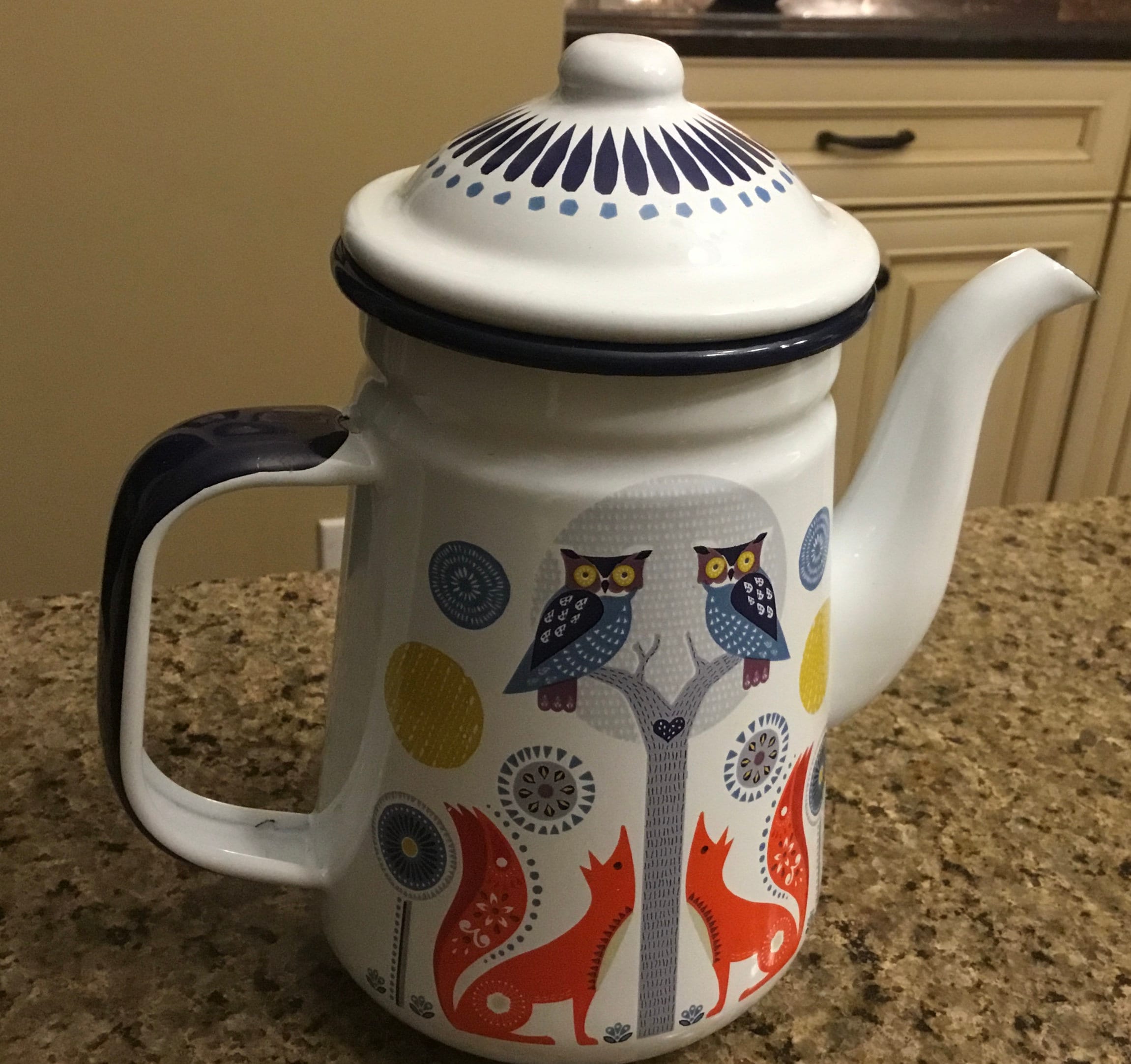 Folklore Enamel Coffee Pot Nina Jarema Wild and Wolf Range