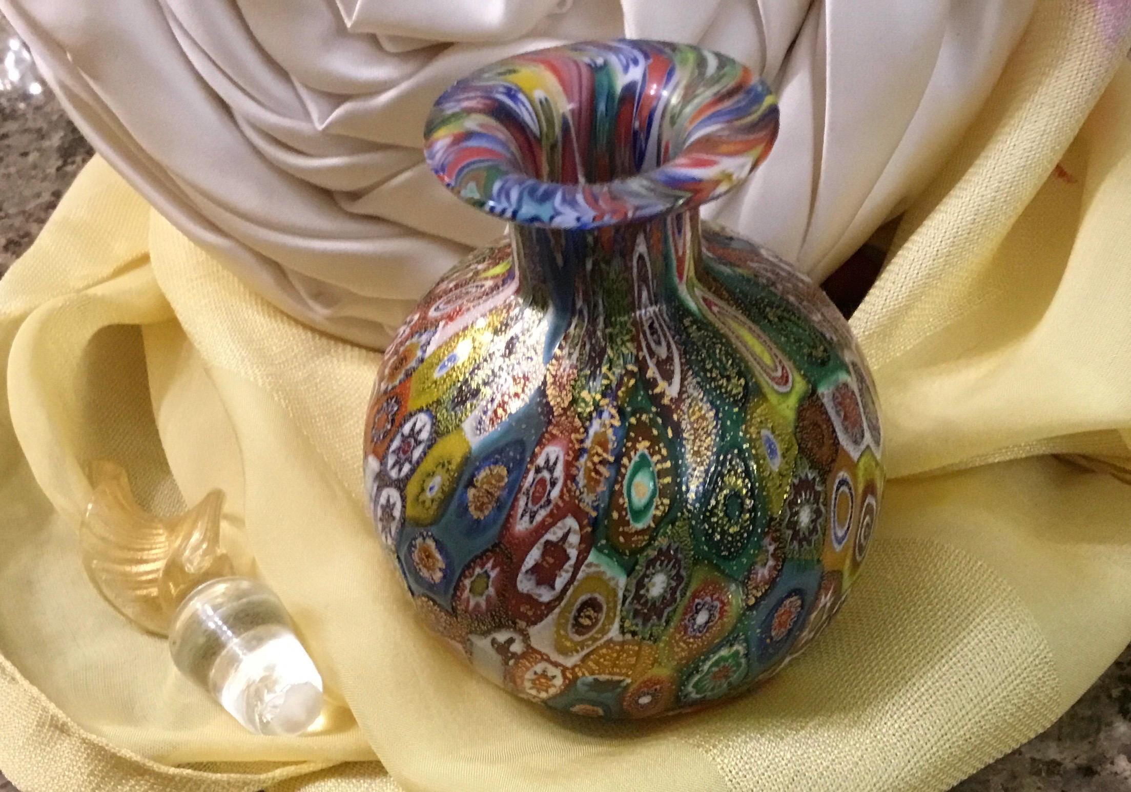 ベネチアン - ミッレフィオーリ アート ガラス 香水瓶 - ムラーノ