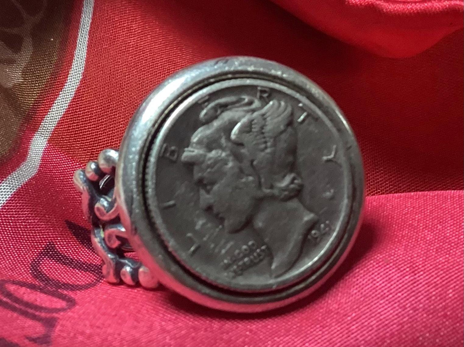 Mercury Dime Ring - Etsy