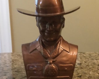 Hop A Long Cassidy Bank - Juguete publicitario de Vintage Bank - Great Louisville First Federal Savings Kentucky - EE.UU. - Década de 1950