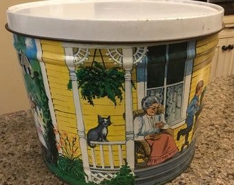 Collectible Limited Edition Bertels Can Co Wilkes Barre PA - Litho Tin - Artist Jane Phillips 1940’s - Made in the USA