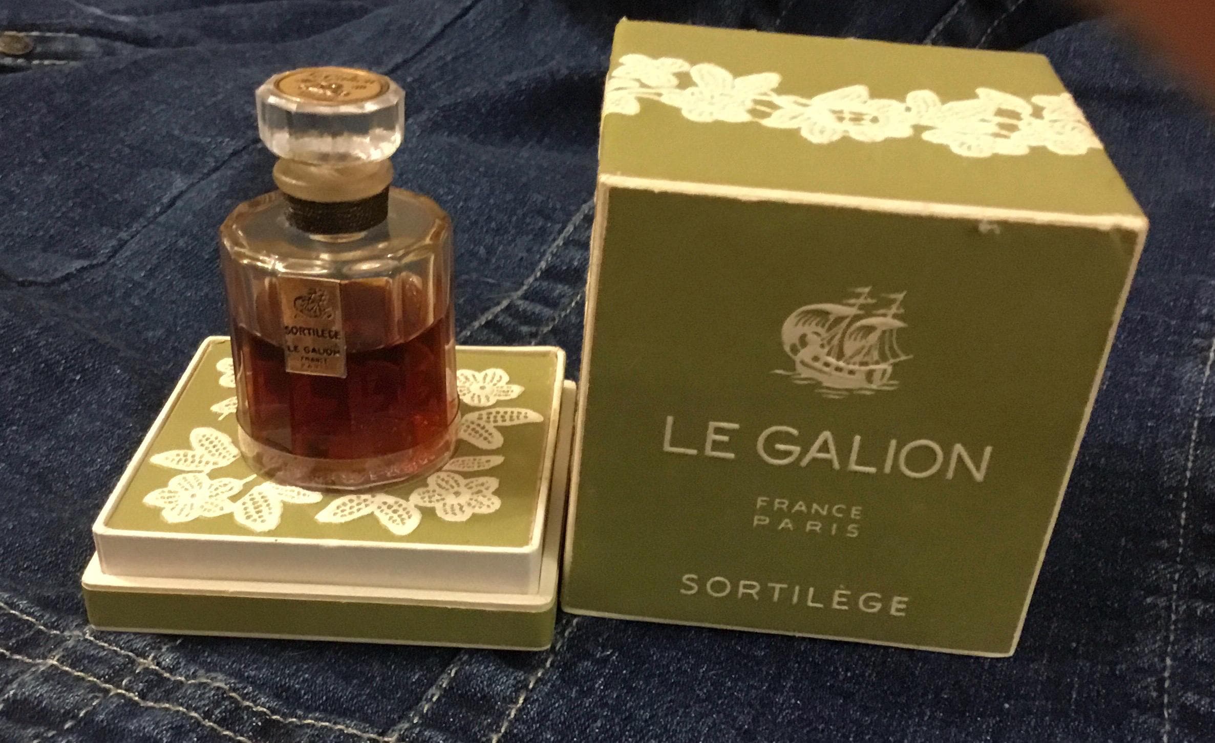 Vintage Sortilege Le Galion - Pure Parfum 1/2 Oz Bottle - 1930's