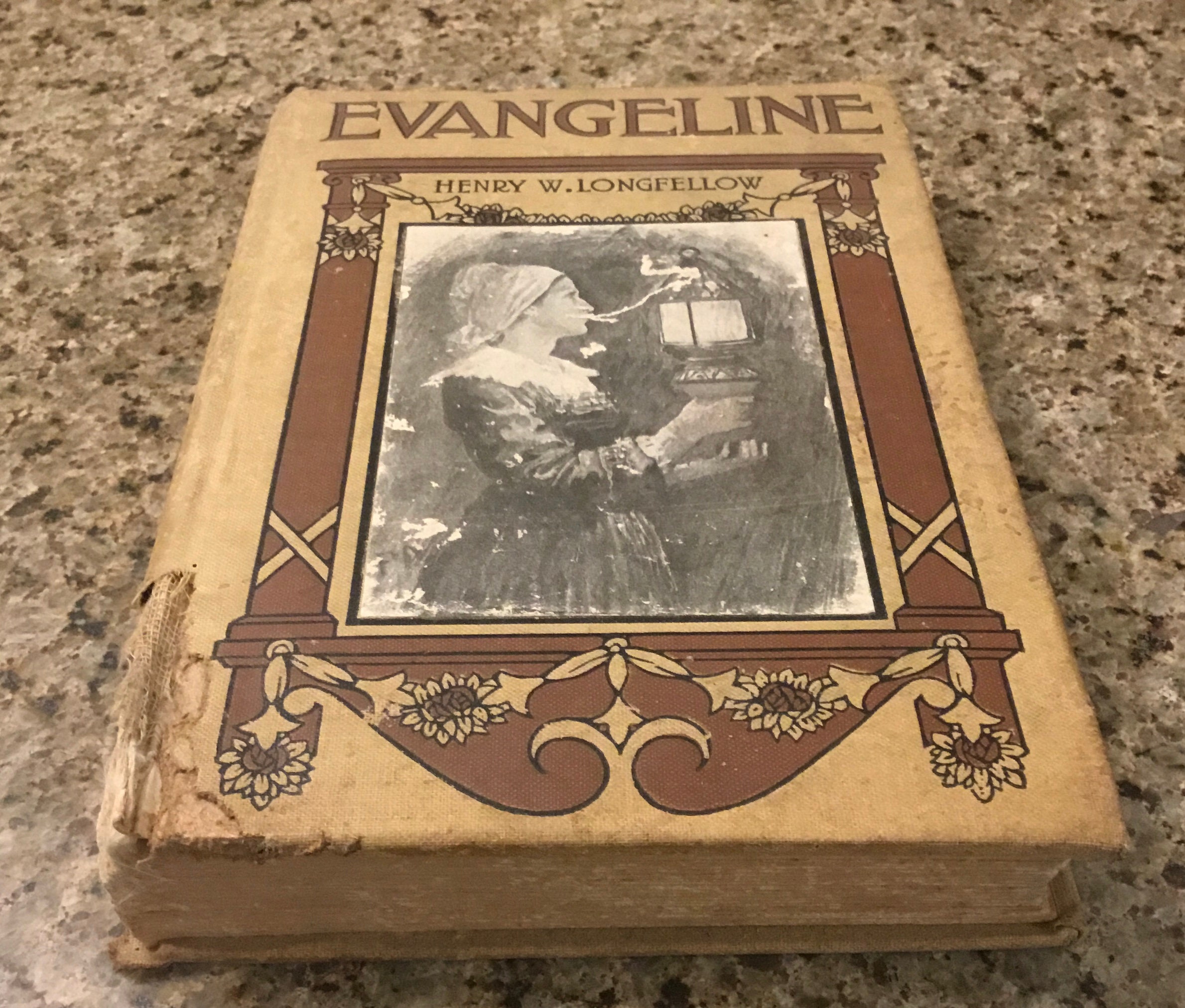 Antique Copy of Evangeline - Henry W Longfellow - Illustrated by