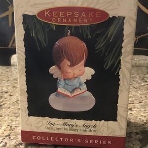 Vintage Mary&#39;s Angels Joy Hallmark Ornament 1993