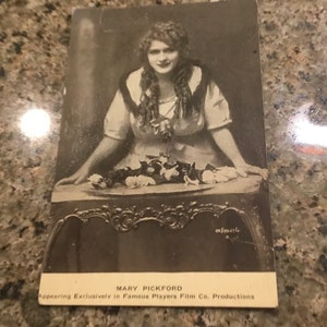 Carte postale ancienne Mary Pickford - Actrice de cinéma muet - Sarony Co - Années 1900