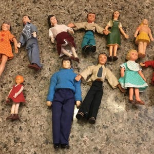 Vintage Doll House Rubber and Plastic Doll Collection of 12 - 1950’s and 1960’s
