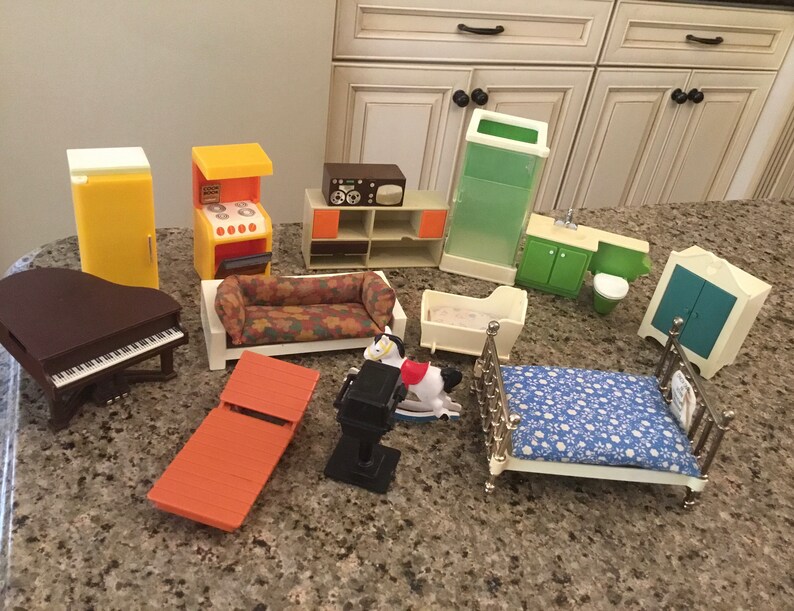 Vintage Retro Fisher Price Dolls House Furniture 1970s Etsy
