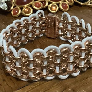 henri bendel Rose Gold Chain Bracelet Accent Henri Bendel Rose Gold Chain Link Bracelet | eBay main image 4