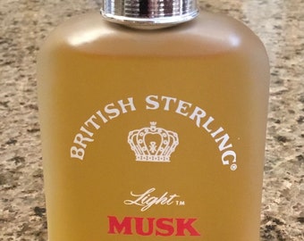 British Sterling - Light Musk Aftershave - 2 Fl oz - Vintage - 1980’s