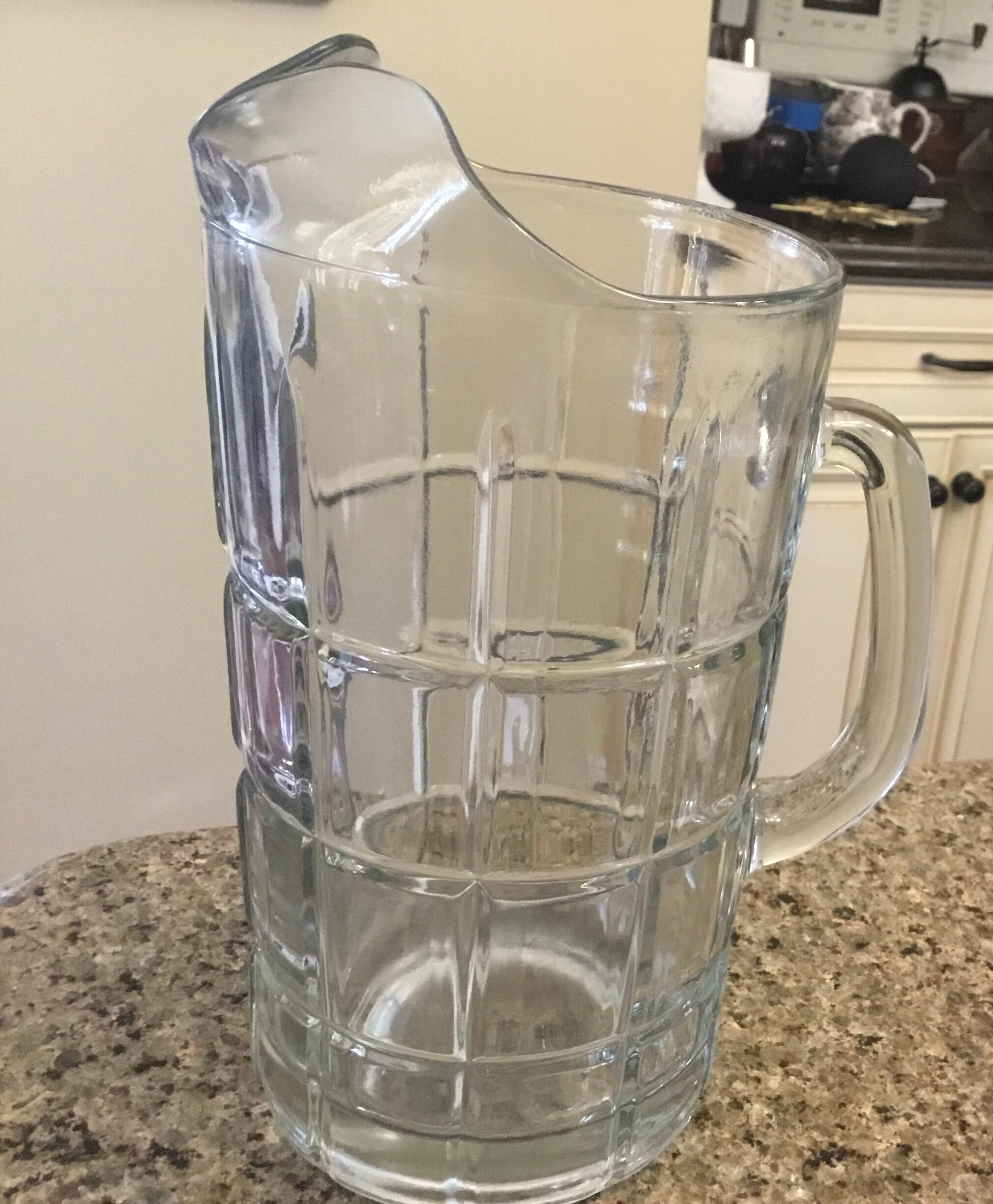 Vintage Anchor Hocking Clear Glass Water Pitcher Tartan Etsy