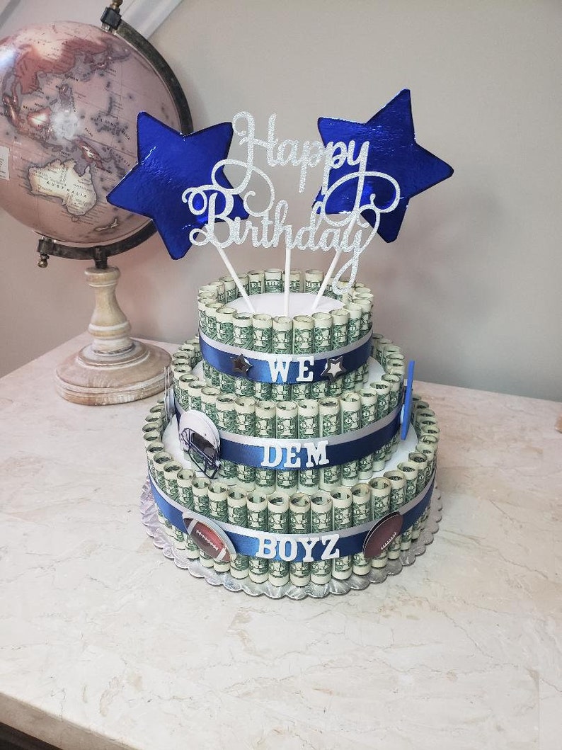 Dallas Cowboys Cash Cake We Dem Boyz 3 Tier Money Cake Etsy