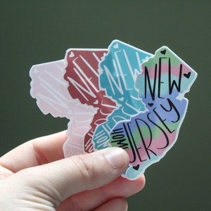 New Jersey Sticker | Waterproof Sticker, Water Bottle Sticker, Laptop Decal