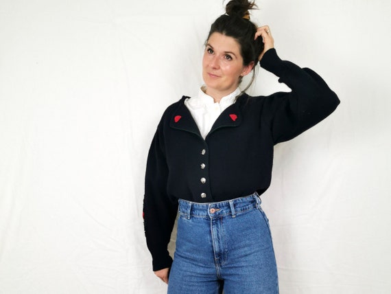 Austrian Knit Cardigan / S-M / Folk Cardigan / Boh