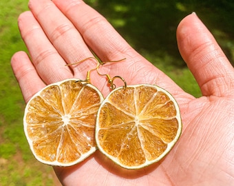 Lime Real Fruit Earrings // The Fruitopia Collection