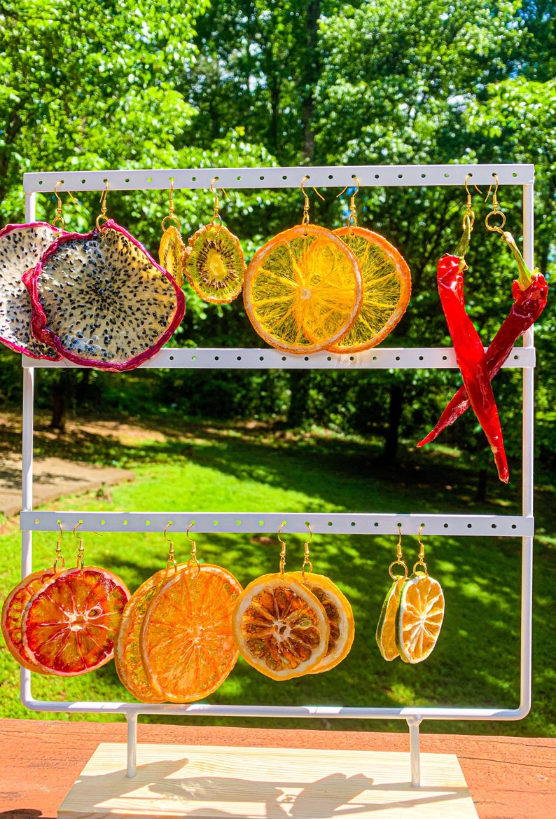 Orange Real Fruit Earrings // The Fruitopia Collection image 2