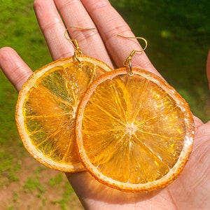Orange Real Fruit Earrings // The Fruitopia Collection