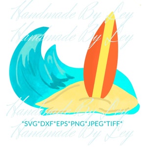 Surf Board svg, eps, dxf, png, jpg,tiff, Digital File