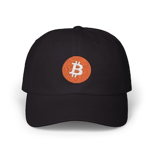 Embroidered Bitcoin Logo Baseball cap, Bitcoin Dad Cap, Hat for Cryptocurrency Lovers, Gift for Bitcoin fan, BTC lover gift, Bitcoin hat