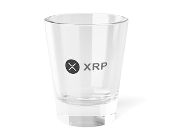 XRP Logo Shot Glass, Perfect for Cryptocurrency Lovers, Unique Barware, Collector's Item, Gift for Graduations and Parties, XRP fan gift