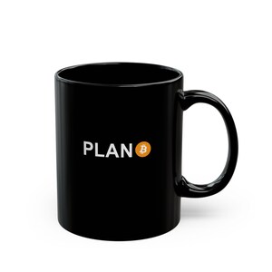 Caneca Plan B Bitcoin, Bitcoin, Caneca Btc Engraçada, Hodl, Criptomoeda, Caneca de Café Cripto, Presente para Negociador de Bitcoin, Presente Cripto, Bitcoin Bull
