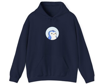 Pengu Logo Unisex Heavy Blend Hooded Sweatshirt, Pudgy Penguins logo hoodie, pengu hoodie