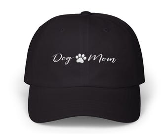 Embroidered Dog Mom Baseball Cap, Stylish Cotton Twill Hat