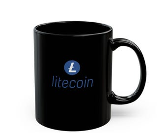 Litecoin Coffee Mug, Crypto HODL Gift, 11oz Ceramic Mug