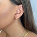 18k Gold Filled Curved Huggies |Gold Filled Wide Huggie Earrings |Minimalist Earrings |Hinged Huggies | Gold Earrings | Small Huggie Hoops |
