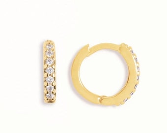 9ct 9K Yellow & White "Gold Filled" Little Girl's Small Hoop Earrings.12mm,2122 9ct 9K Yellow & White "Gold Filled" Little Girl's Small Hoop Earrings.12mm,2122