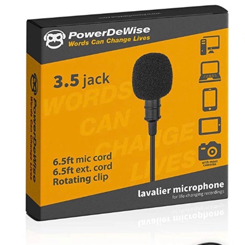 Powerdewise Grade Lavalier Lapel Microphone Youtube Blogging Etsy