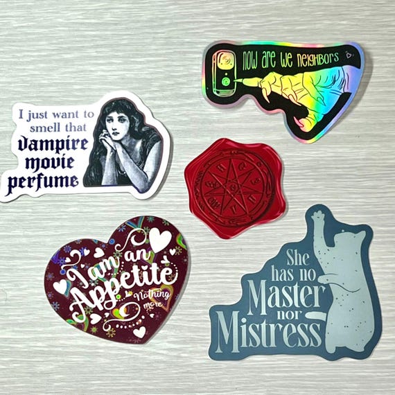 Vampire Movie-inspired stickers ~ Count Orlok ~ dracula vampire gothic film for cat lovers