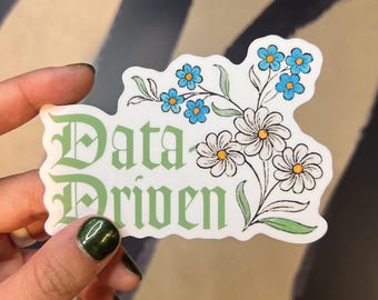 Stickers for the Data-Driven * medieval flowers * gothic * tattoo-inspired * data analytics * work * excel