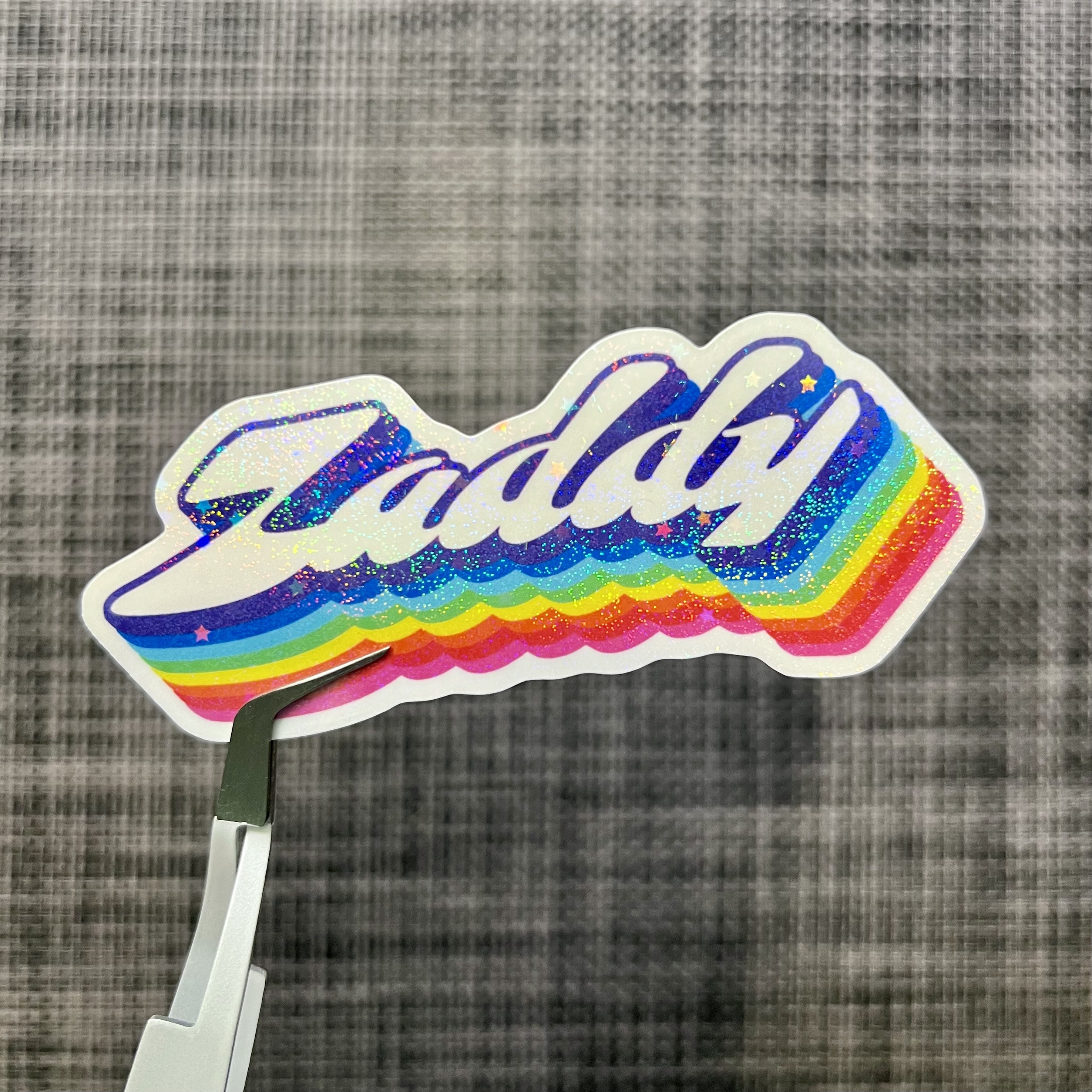 Zaddy Sticker Zaddy Rainbow Star Sparkle Vinyl Sticker - Gay Queer Lgbtq+ Pride - Etsy