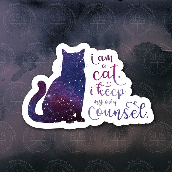 The Sandman "I Am a Cat, I Keep My Own Counsel" sticker - Dream of a Thousand Cats